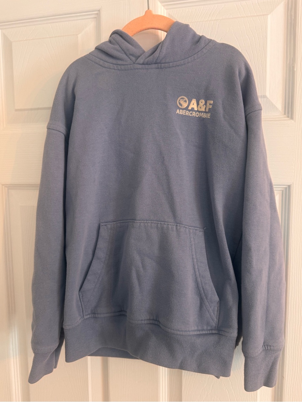 Abercrombie Kids A&F Boys Hooded Sweatshirt in Dusty Blue